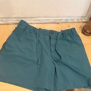 chubbies Men's Drawstring Athletic Shorts - Teal Green